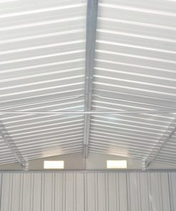Casetta Da Giardino 257x580x181 Cm In Metallo Marrone