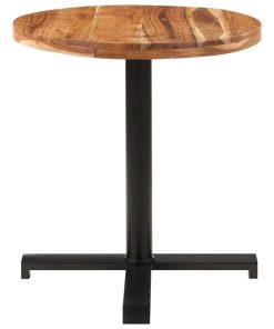 Tavolo Da Bistrot Rotondo Ø70x75 Cm Legno Massello Di Acacia