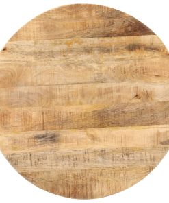 Tavolino Da Bistrot Rotondo Ø70x75 Cm In Legno Di Mango Grezzo