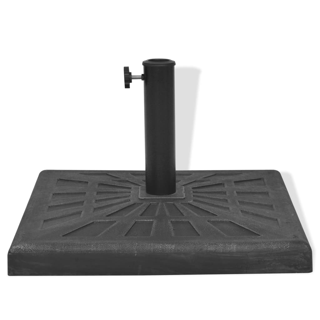 Base Per Parasole Quadrata In Resina Nera 19 kg