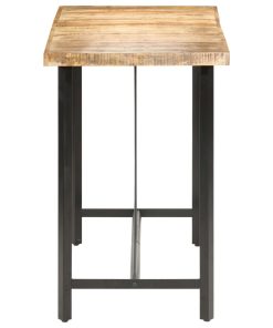 Tavolo Da Bar 180x70x107 Cm In Legno Ruvido Di Mango