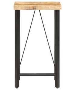 Tavolo Da Bar 60x60x107 Cm In Legno Ruvido Di Mango