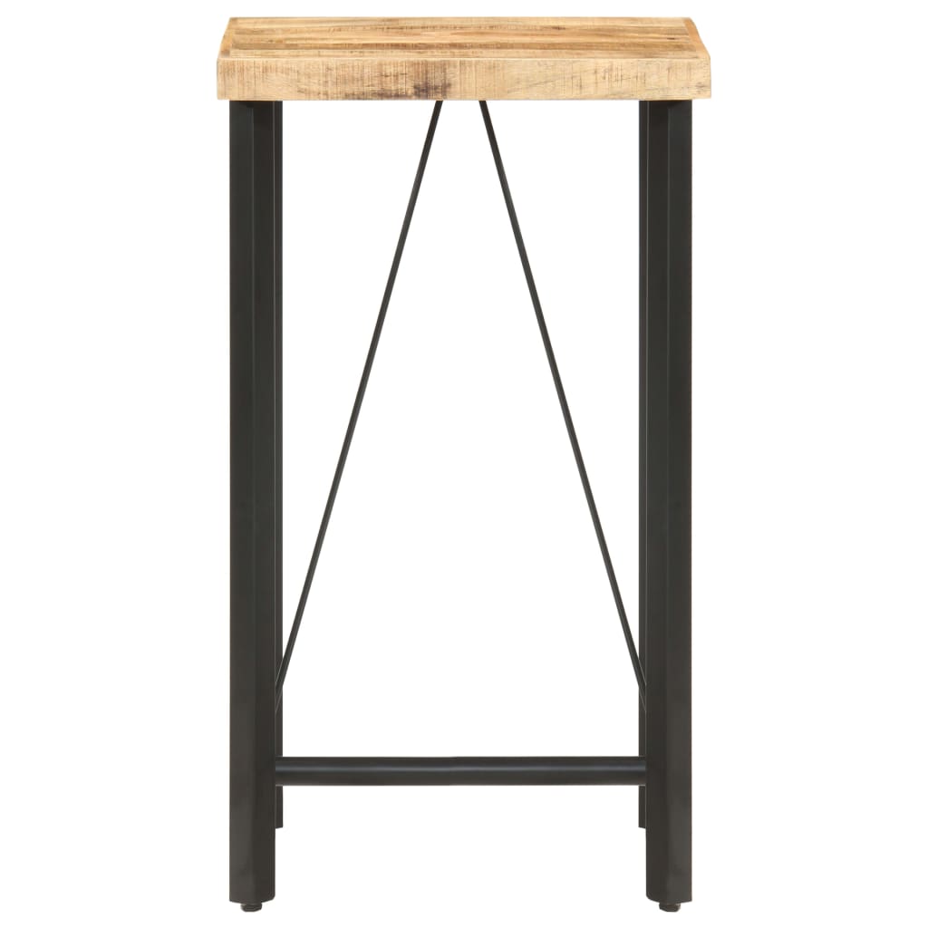 Tavolo Da Bar 60x60x107 Cm In Legno Ruvido Di Mango