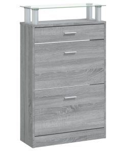 Scarpiera Grigio Sonoma 63x24x104 Cm In Legno Multistrato
