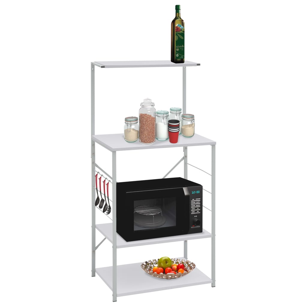 Mobile Per Microonde Bianco 60x39,6x123 Cm Legno Multistrato