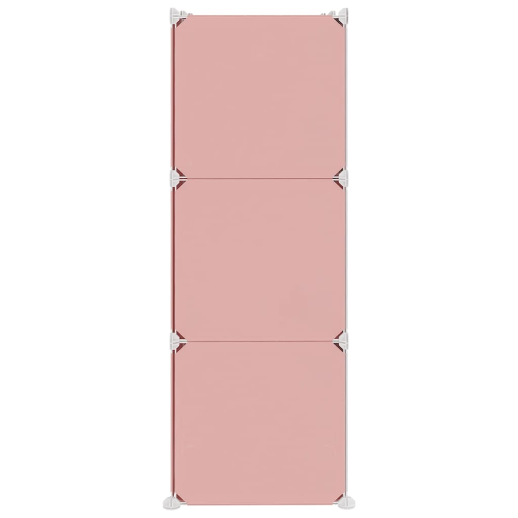 Scaffale Portaoggetti Per Bambini Con 6 Cubi Rosa In pp - Image 5