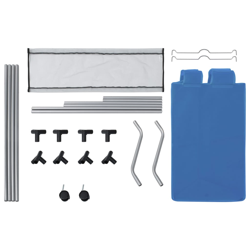 Portabiancheria Con 3 Scomparti In Acciaio Blu - Image 6