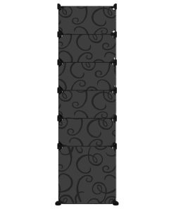Scarpiera Nera 94x37x125 Cm In pp