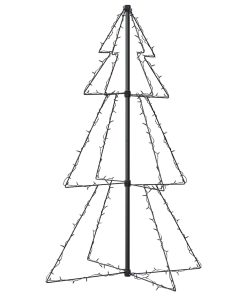 Albero Di Natale A Cono 160 Led Per Interni Esterni 78x120 cm