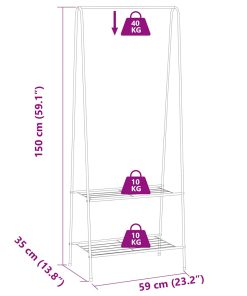 Appendiabiti 59x35x150 Cm Bianco