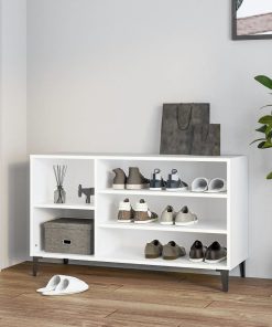 Scarpiera Bianca 102x36x60 Cm In Legno Multistrato