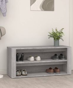Scarpiera Grigio Sonoma 100x35x45 Cm In Legno Multistrato