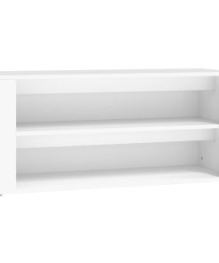 Scarpiera Bianca 100x35x45 Cm In Legno Multistrato