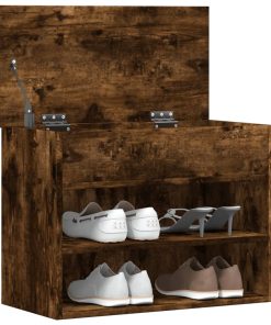 Scarpiera Rovere Fumo 60x30x45 Cm In Legno Multistrato