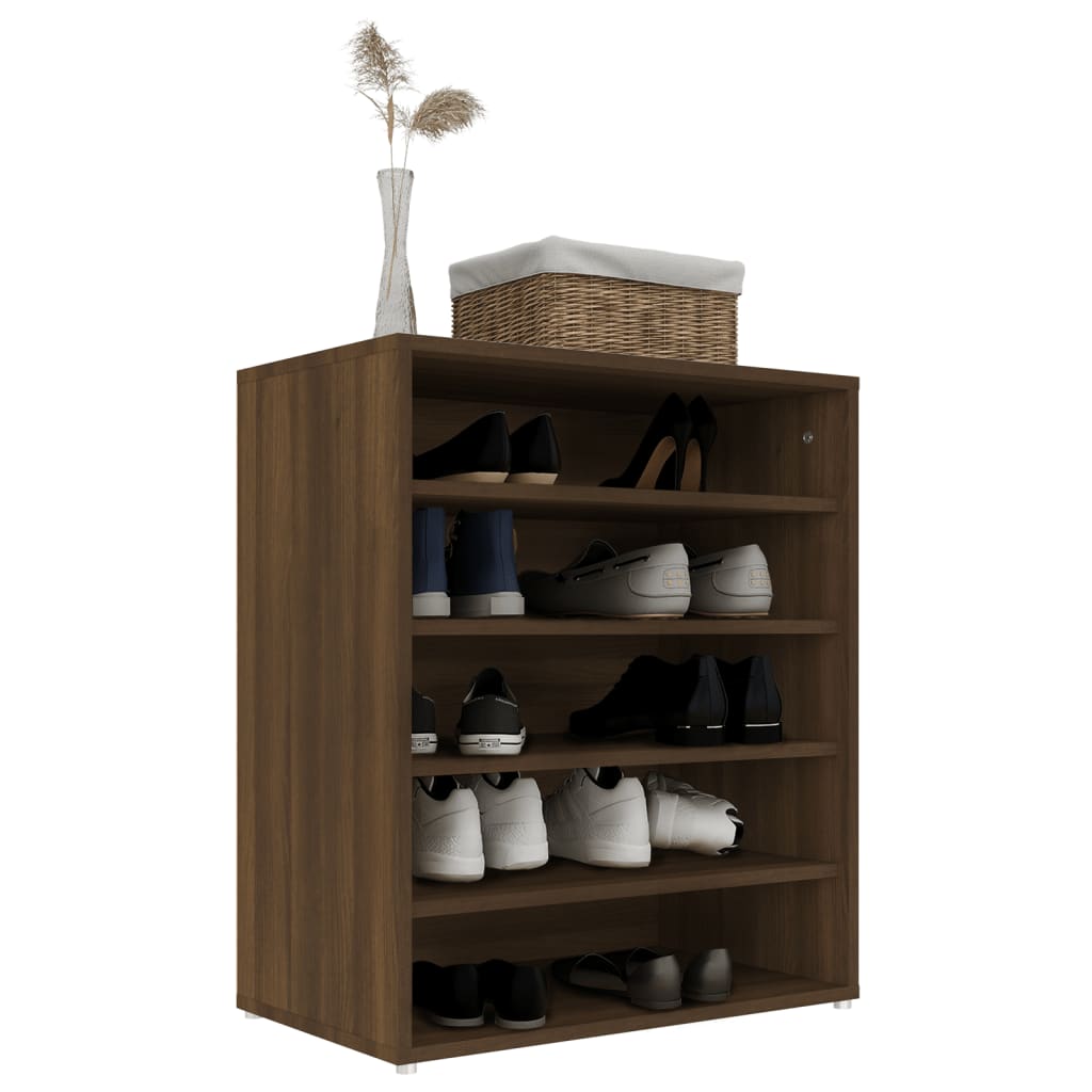 Scarpiera Rovere Marrone 60x35x70 Cm In Legno Multistrato - Image 3