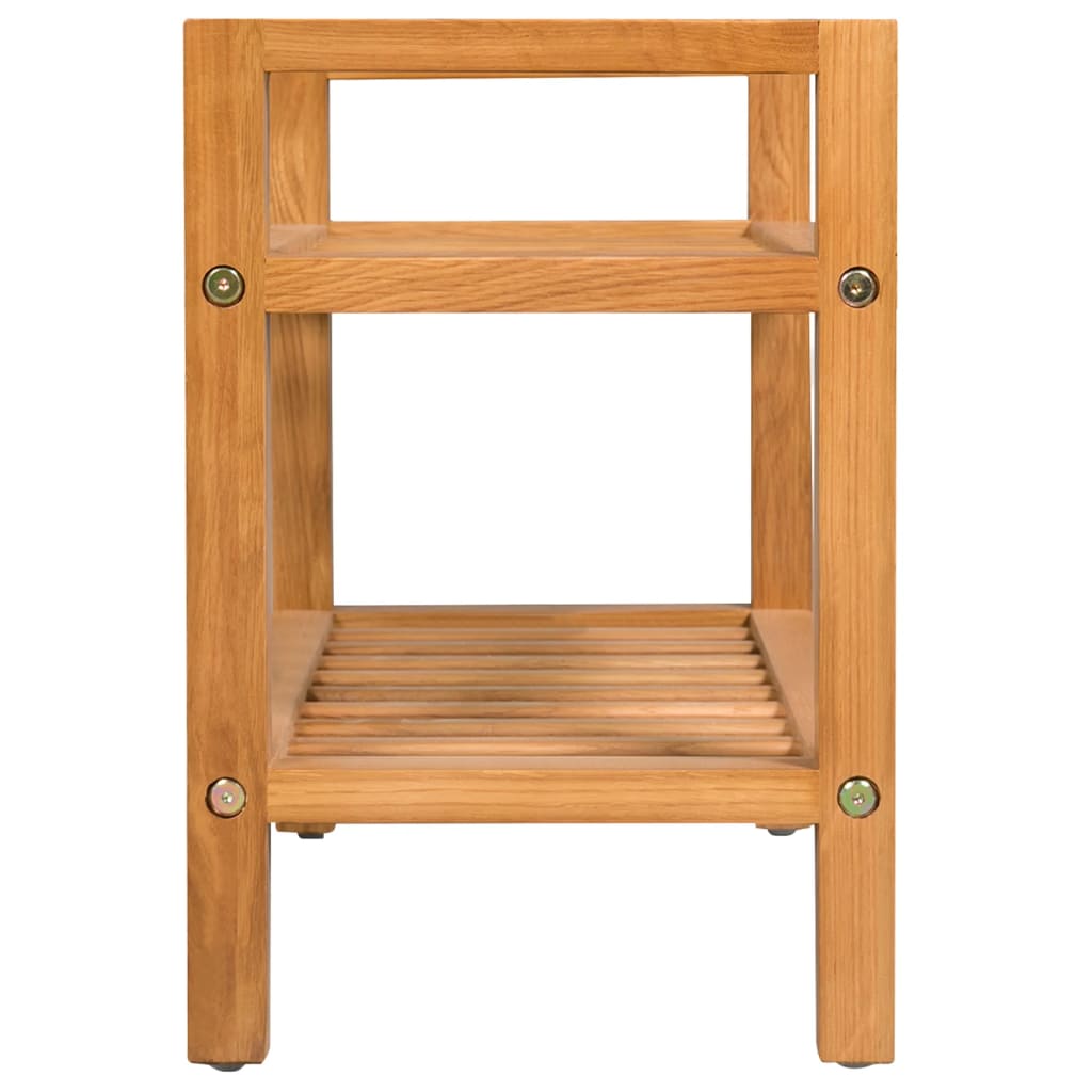 Scarpiera Con 2 Ripiani 50x27x40 Cm In Massello Di Rovere - Image 5