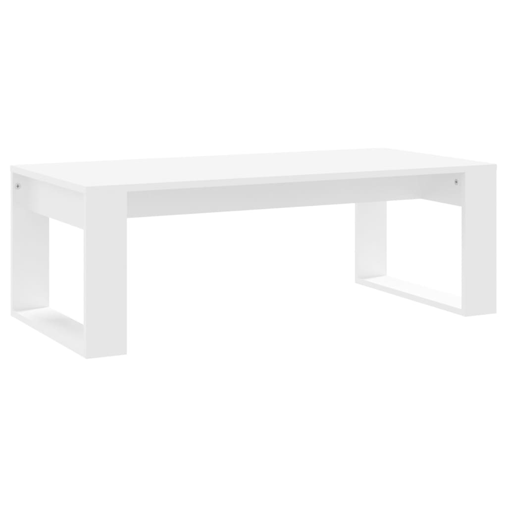 Tavolino Da Salotto Bianco 102x50x35 Cm In Legno Multistrato - Image 4