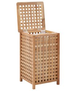 Portabiancheria 39x39x65 Cm In Legno Massello Di Noce