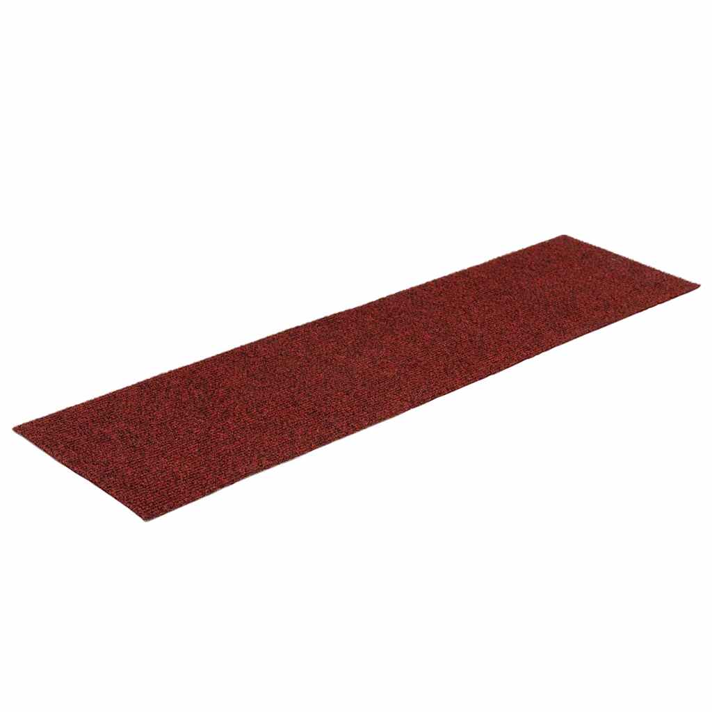 Tappetini Per Scale Autoadesivi 15 Pz 76x20 Cm Bordeaux Rosso Rettangolari - Image 6