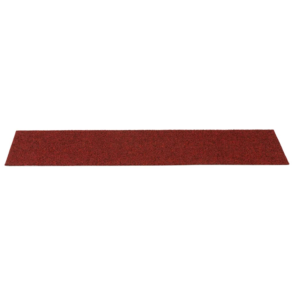 Tappetini Per Scale Autoadesivi 15 Pz 76x20 Cm Bordeaux Rosso Rettangolari - Image 2
