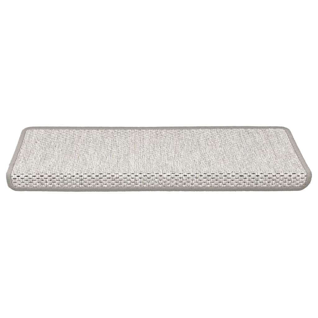 Tappeti Autoadesivi Scale Aspetto Sisal 15 Pz 65x21x4cm Platino - Image 4