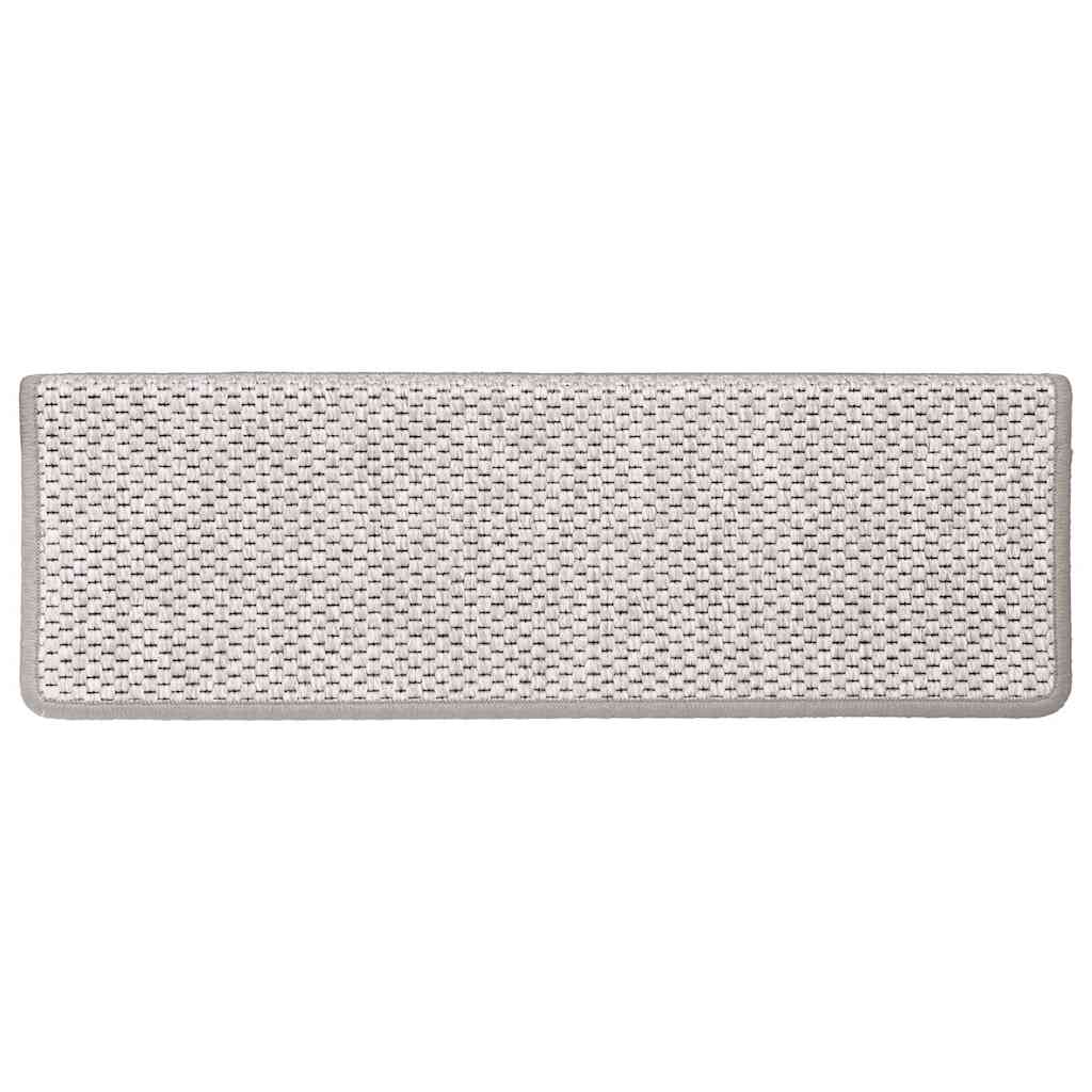 Tappeti Autoadesivi Scale Aspetto Sisal 15 Pz 65x21x4cm Platino - Image 6