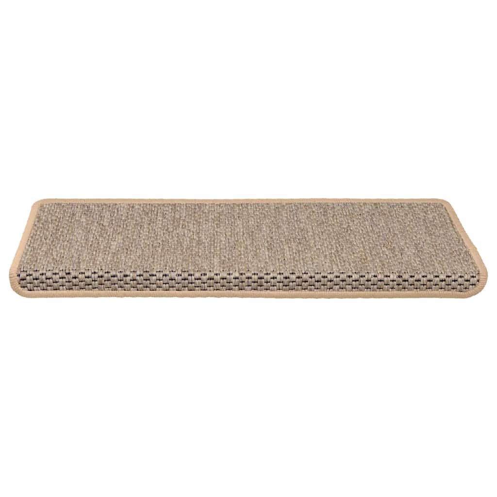 Tappeti Adesivi Scale Aspetto Sisal 15pz 65x21x4cm Beige Chiaro - Image 5
