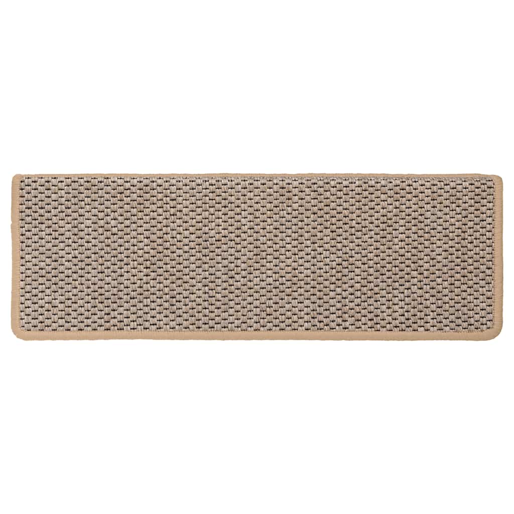 Tappeti Adesivi Scale Aspetto Sisal 15pz 65x21x4cm Beige Chiaro - Image 6