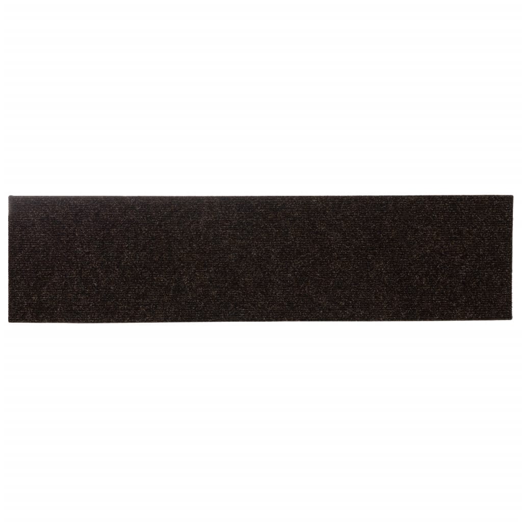 Tappetini Per Scale Autoadesivi 15 Pz 76x20 Cm Marrone Scuro Rettangolari - Image 6