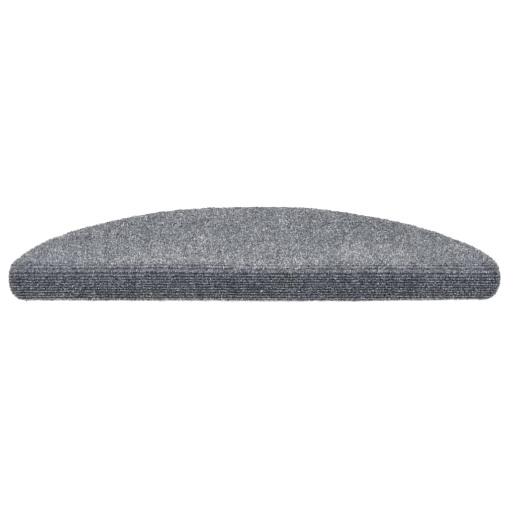 Tappetini Per Scale Autoadesivi 15 Pz 56x17x3 Cm Grigio Chiaro Semicircolari - Image 6