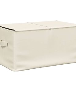 Scatole Portaoggetti 2pz In Tessuto 50x30x25 Cm Crema