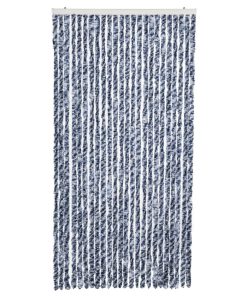 Zanzariera Blu Bianco E Argento 100x220 Cm Ciniglia