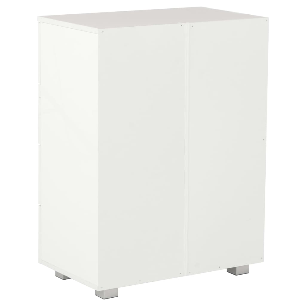 Credenza Bianco Lucido 60x35x80 Cm In Legno Multistrato - Image 2