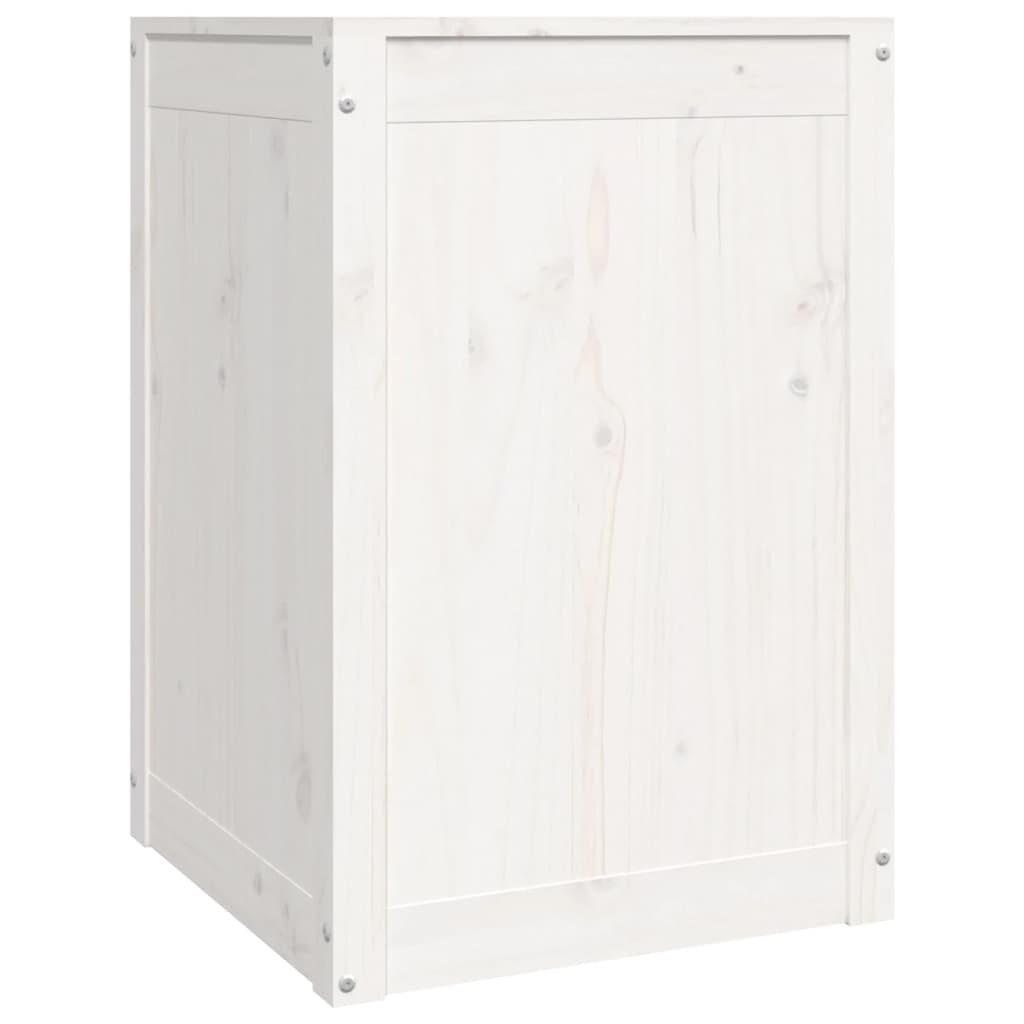 Contenitore Per Bucato Bianco 44x44x66 Cm Legno Massello Pino - Image 6