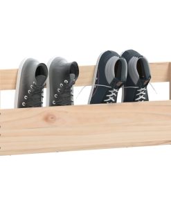 Scarpiere A Parete 2 Pz 59x9x23 Cm Legno Massello Di Pino