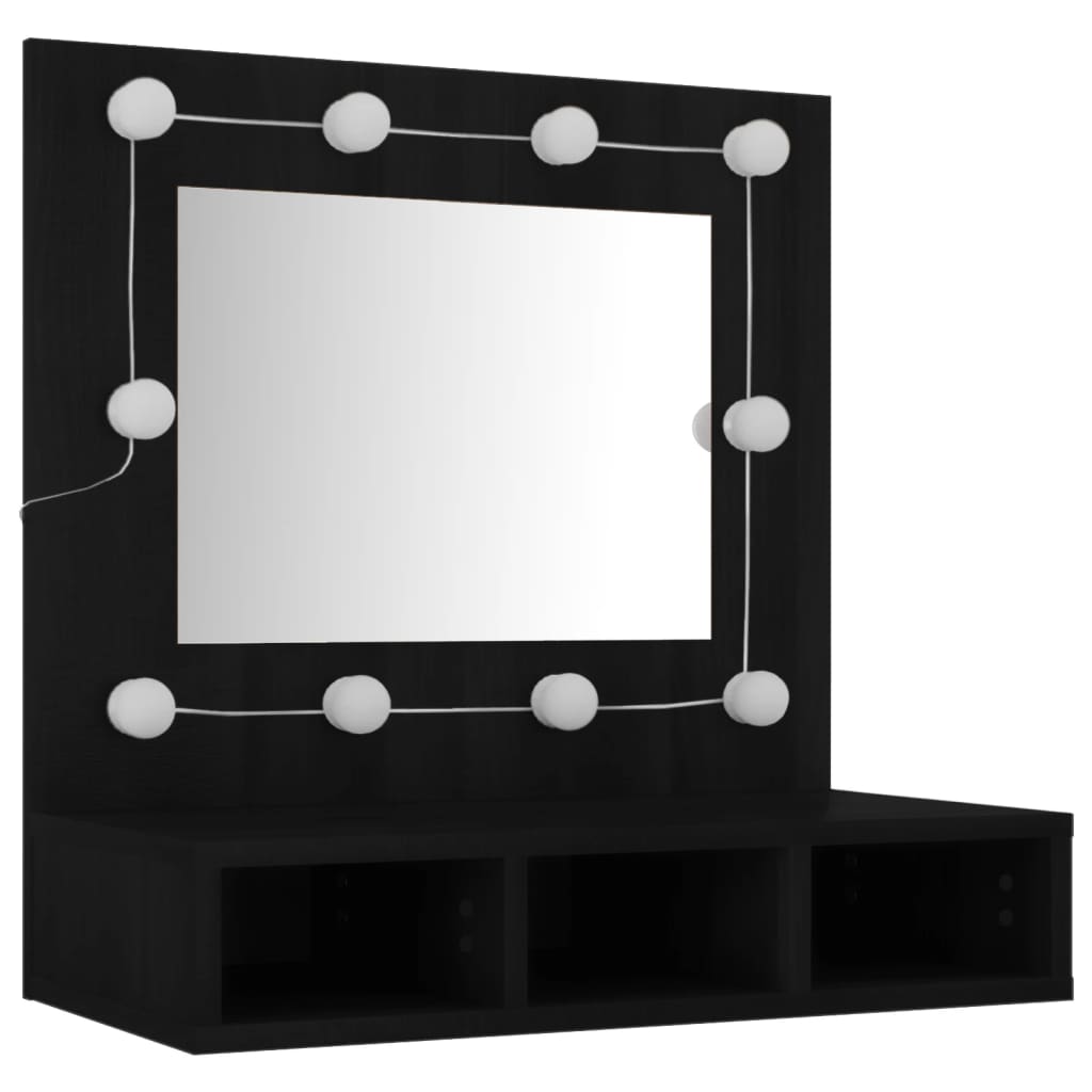 Mobile A Specchio Con Led Nero 60x31,5x62 cm - Image 6