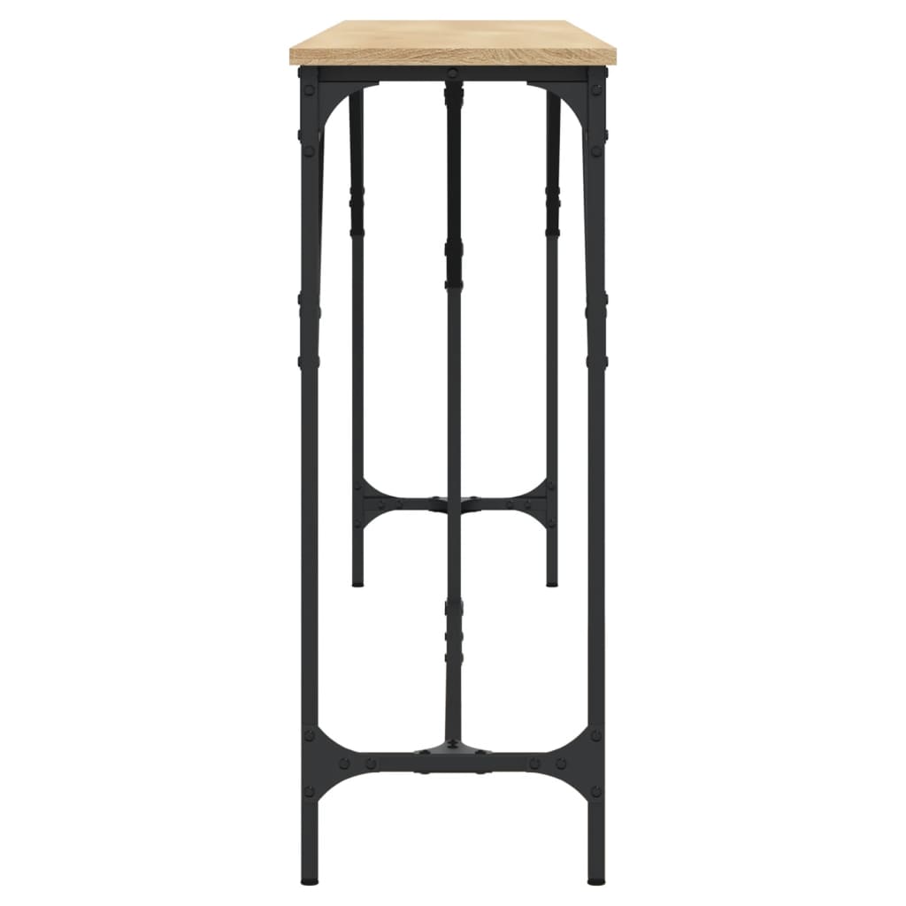 Tavolo Consolle Rovere Sonoma 200x29x75 Cm In Legno Multistrato - Image 2