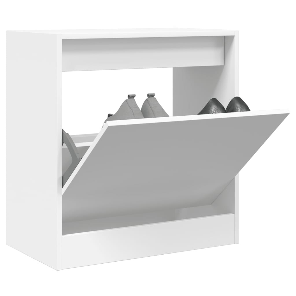 Scarpiera Bianca 60x34x63,5 Cm In Legno Multistrato - Image 4