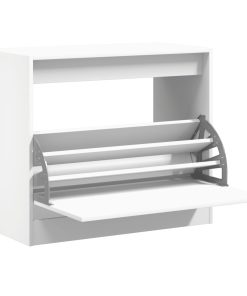 Scarpiera Bianca 80x42x69 Cm In Legno Multistrato