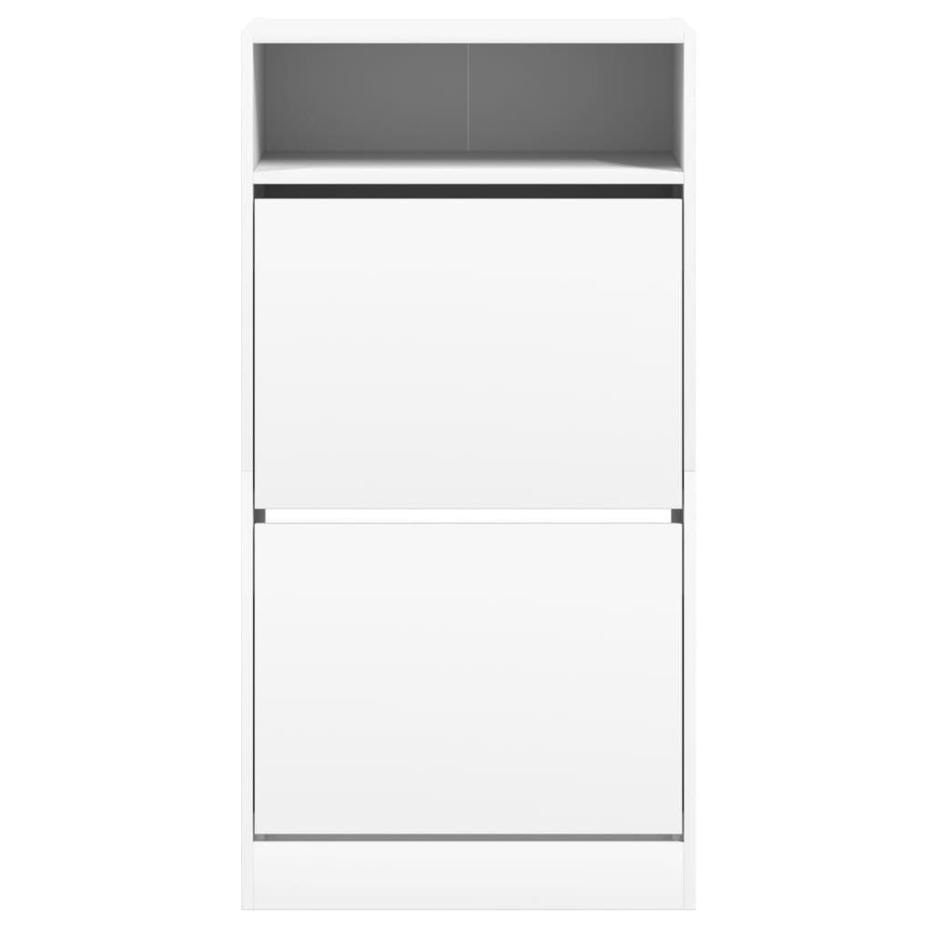 Scarpiera Bianca 60x34x116 Cm In Legno Multistrato - Image 3