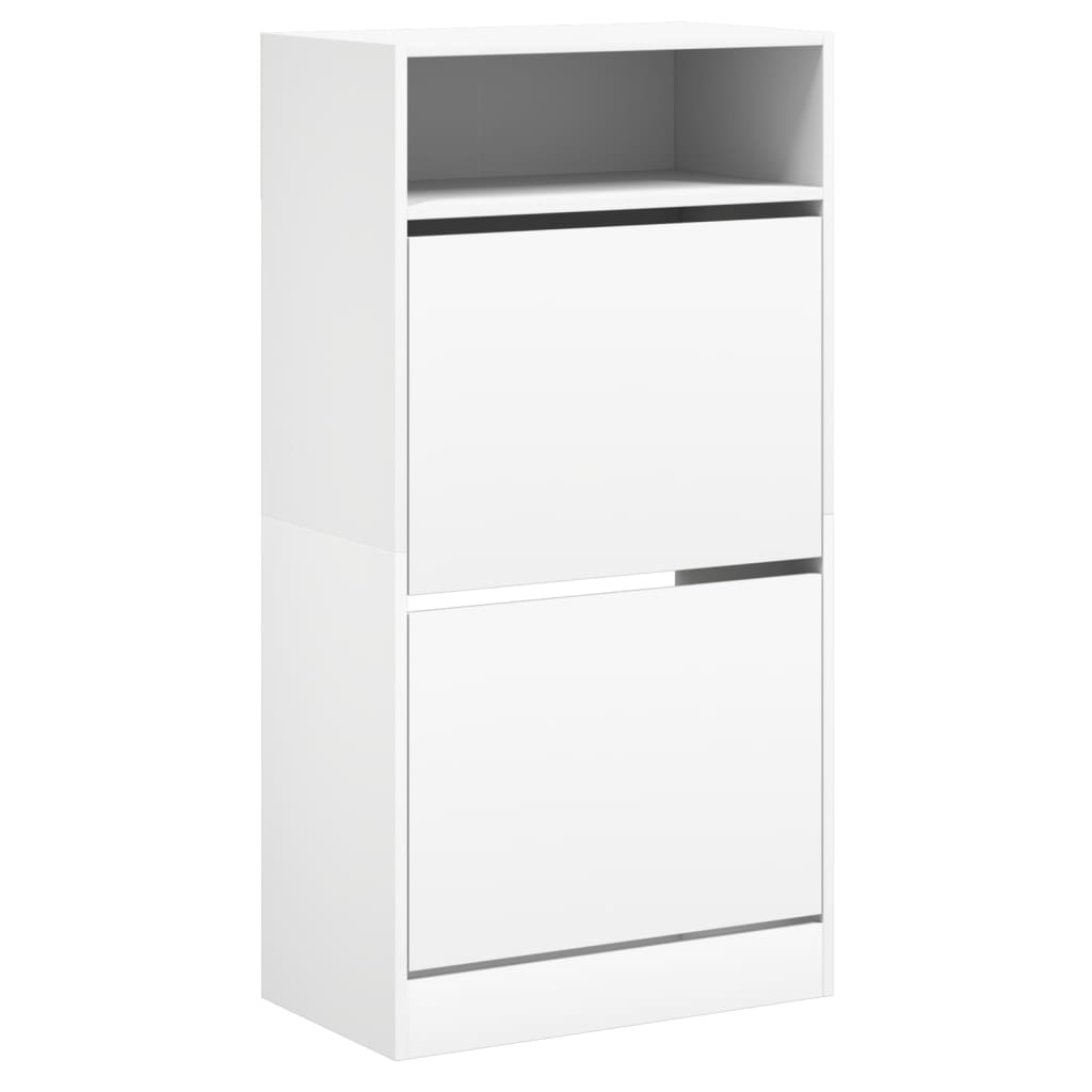 Scarpiera Bianca 60x34x116 Cm In Legno Multistrato - Image 4