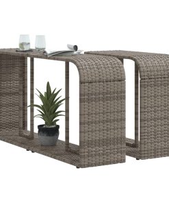 Scaffali Portaoggetti 2 Pz In Polyrattan Grigio