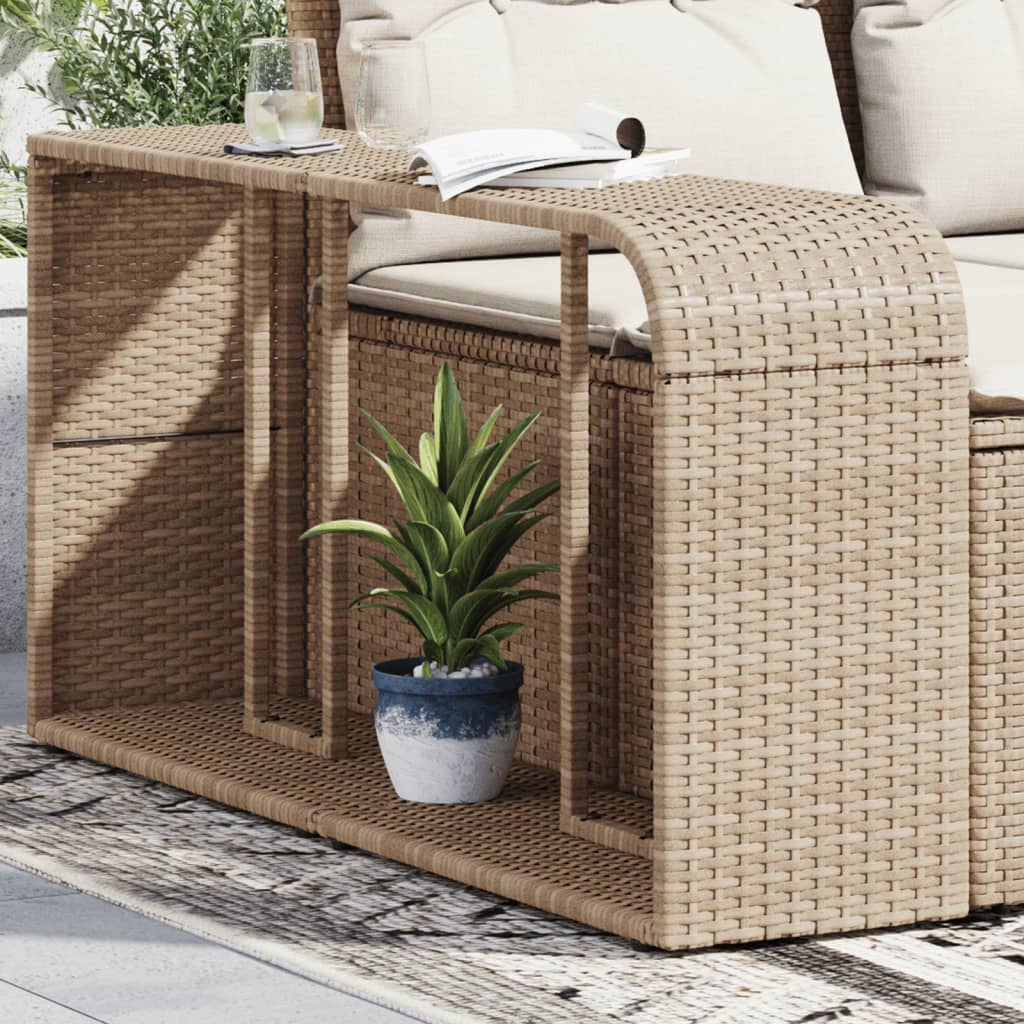 Scaffali Portaoggetti 2 Pz Beige In Polyrattan - Image 6