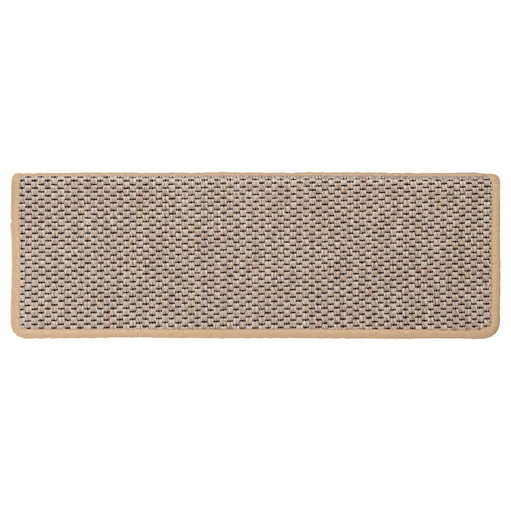 Tappeti Adesivi Scale Aspetto Sisal 30pz 65x21x4cm Beige Chiaro - Image 4