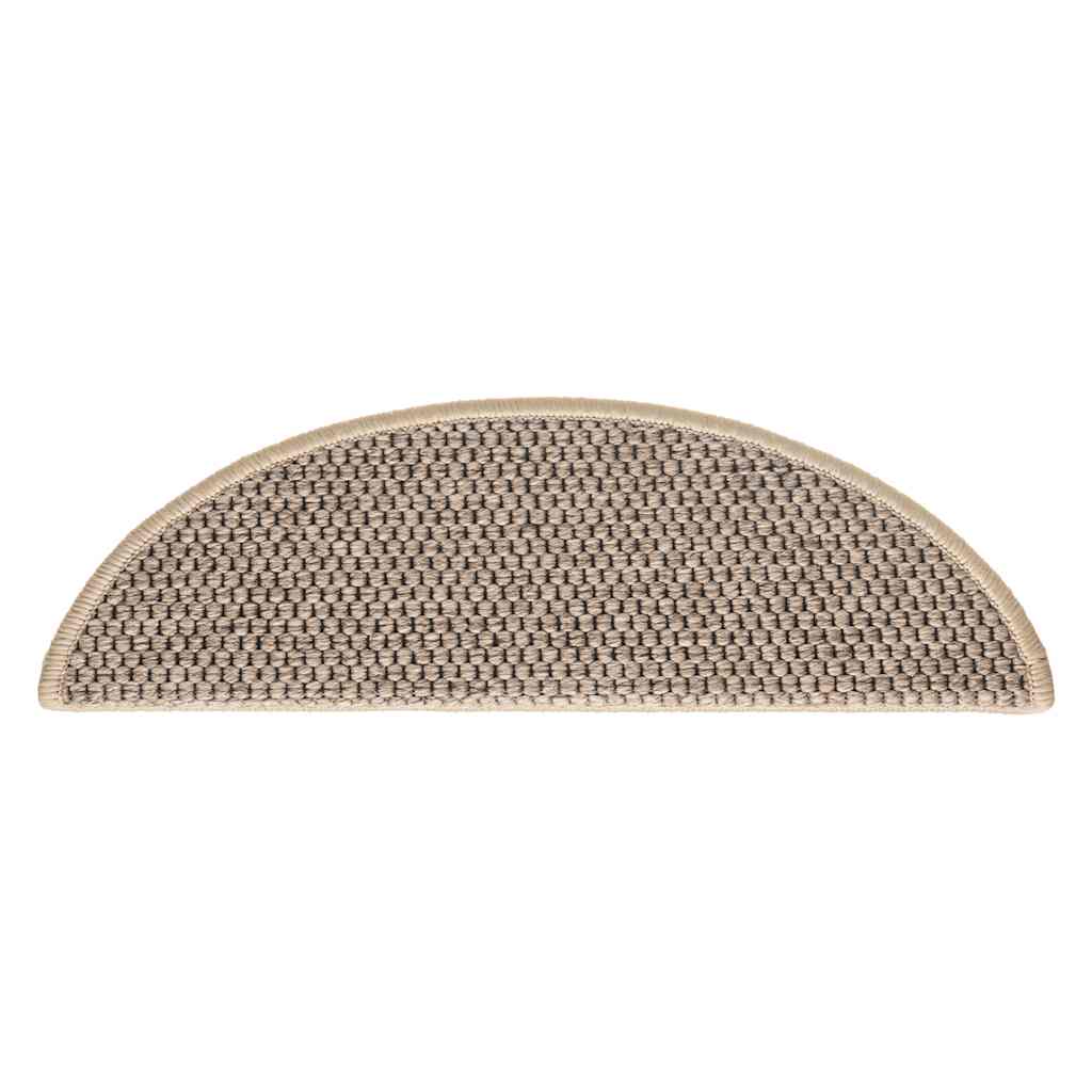 Tappeti Adesivi Scale Aspetto Sisal 30 Pz 56x17x3cm Beige Scuro - Image 2