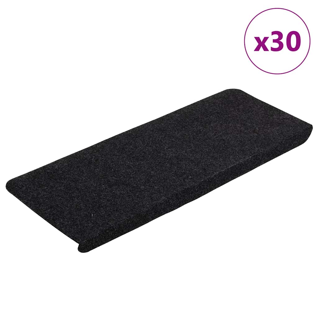 Tappetini Autoadesivi Per Scale 30 Pz Neri 65x24,5x3,5 cm