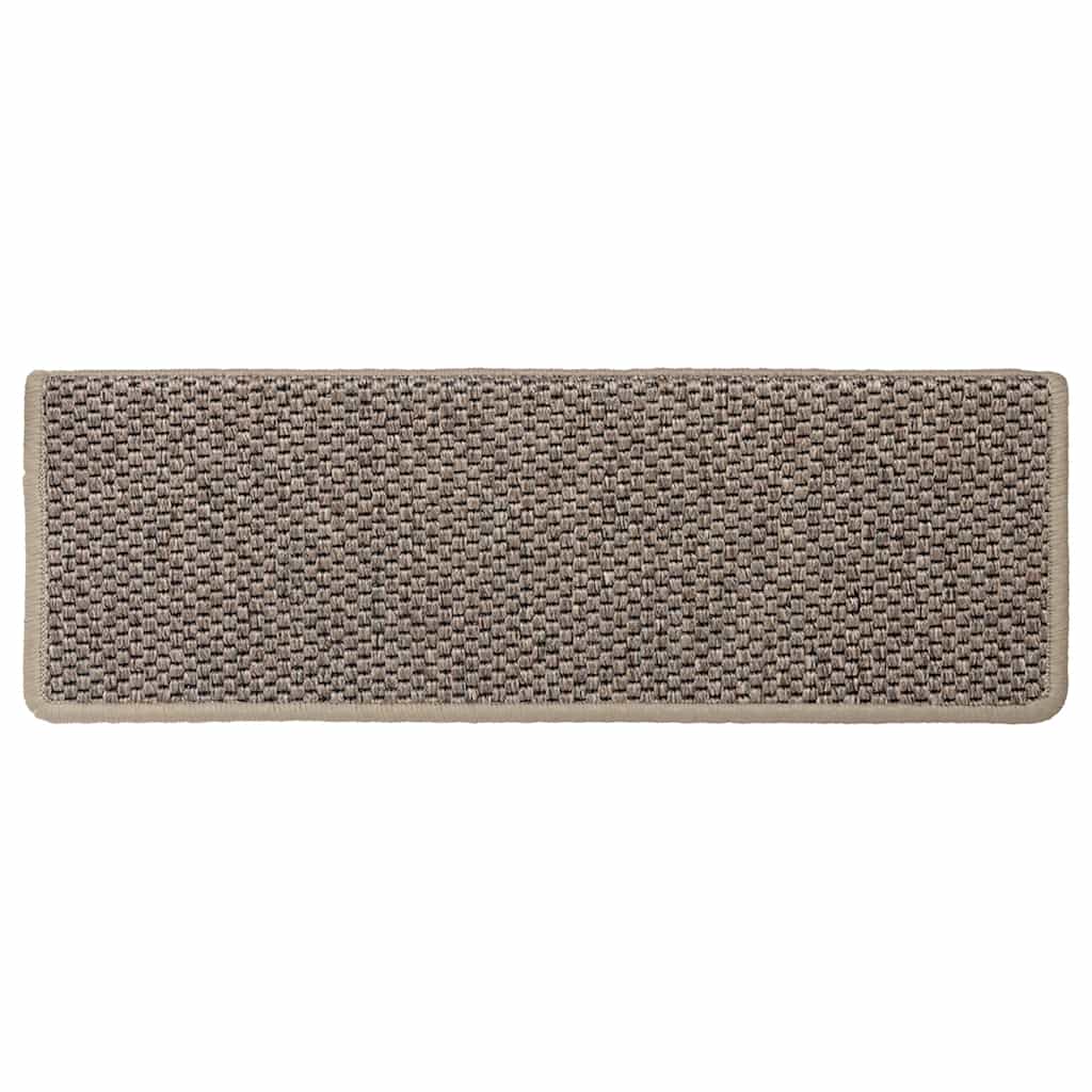 Tappeti Adesivi Scale Aspetto Sisal 30 Pz 65x21x4cm Beige Scuro - Image 3