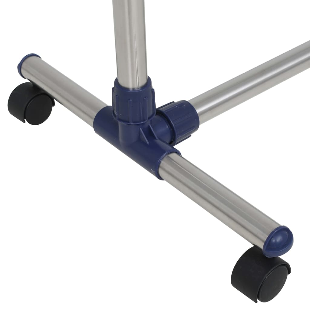 Porta Abiti Regolabile In Acciaio 165x44x150 Cm Argento - Image 5