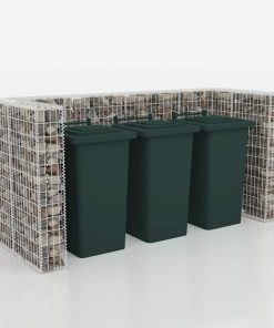 Gabbione In Rete In Acciaio Per 3 Cassonetti 250x100x120 cm