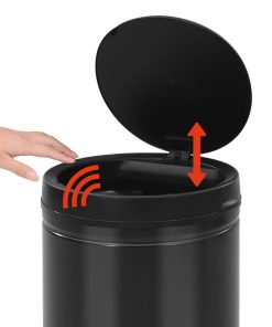 Pattumiera Automatica Con Sensore 60 L Acciaio Al Carbonio Nero